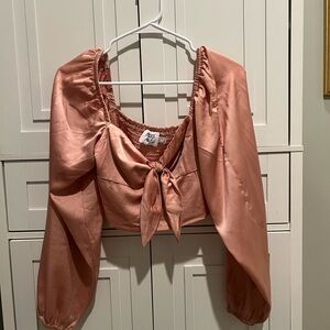 Peachy Pink Long Sleeve Top